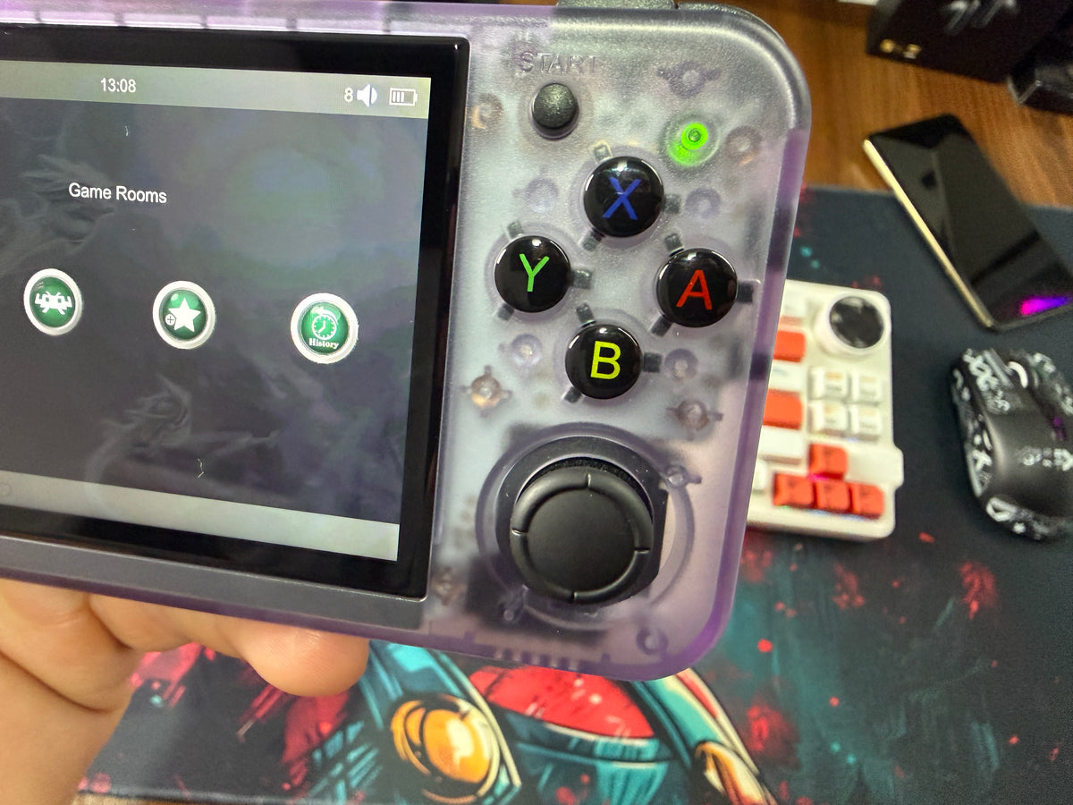VIDEO GAME PORTATIL RETRÔ ANBERNIC RG35XX H TELA IPS 3.5 DUPLO ANALOGICO WI-FI BLUETOOTH HDMI 64GB