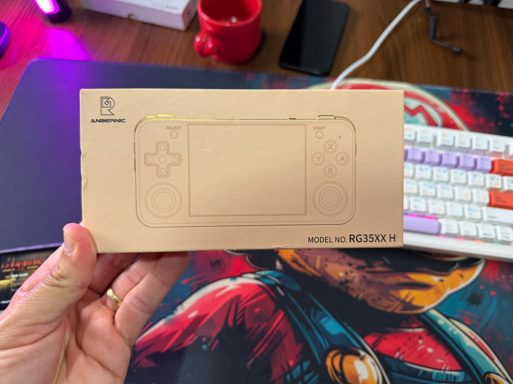 VIDEO GAME PORTATIL RETRÔ ANBERNIC RG35XX H TELA IPS 3.5 DUPLO ANALOGICO WI-FI BLUETOOTH HDMI 64GB
