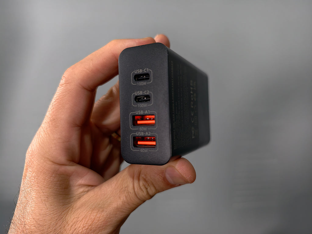 CARREGADOR RÁPIDO BLITZWOLF BW-S29 120W GAN 4 PORTAS 2 USB-C 2 USB-A