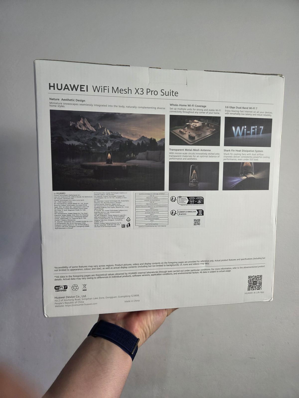 ROTEADOR MESH HUAWEI WIFI MESH X3 PRO WIFI 7 BANDA DUPLA KIT COM 2 UNIDADES