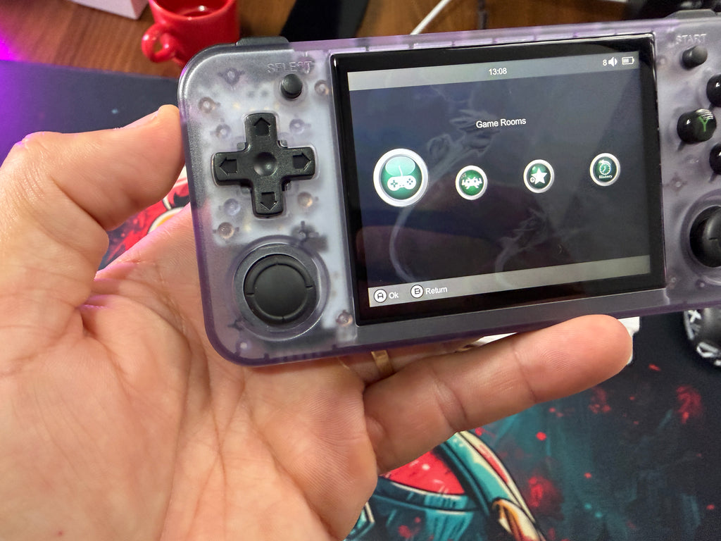 VIDEO GAME PORTATIL RETRÔ ANBERNIC RG35XX H TELA IPS 3.5 DUPLO ANALOGICO WI-FI BLUETOOTH HDMI 64GB