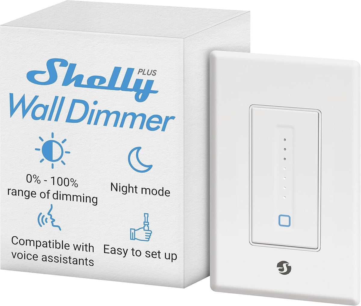 Interruptor Inteligente Shelly Wall Dimmer Wi-Fi Touch Alexa Google (Um dos melhores do mundo)