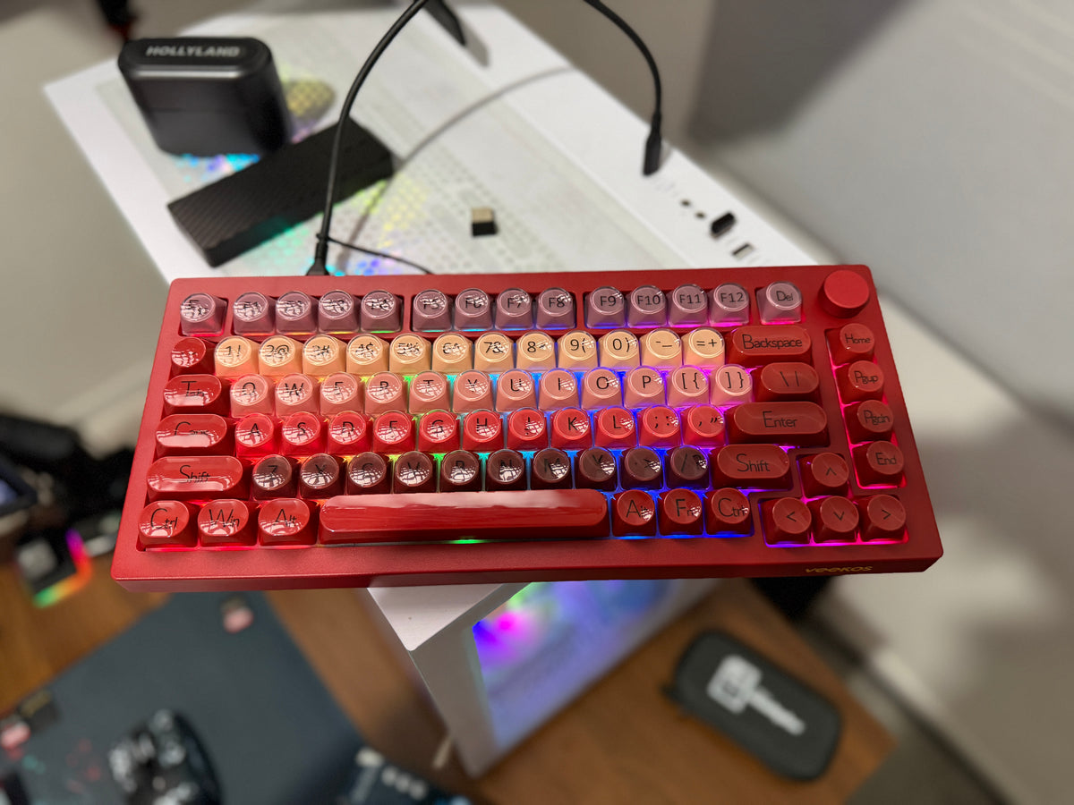 TECLADO MECÂNICO Veekos K75 – 75%, RGB, HOT SWAP E GASKET COM KNOB!
