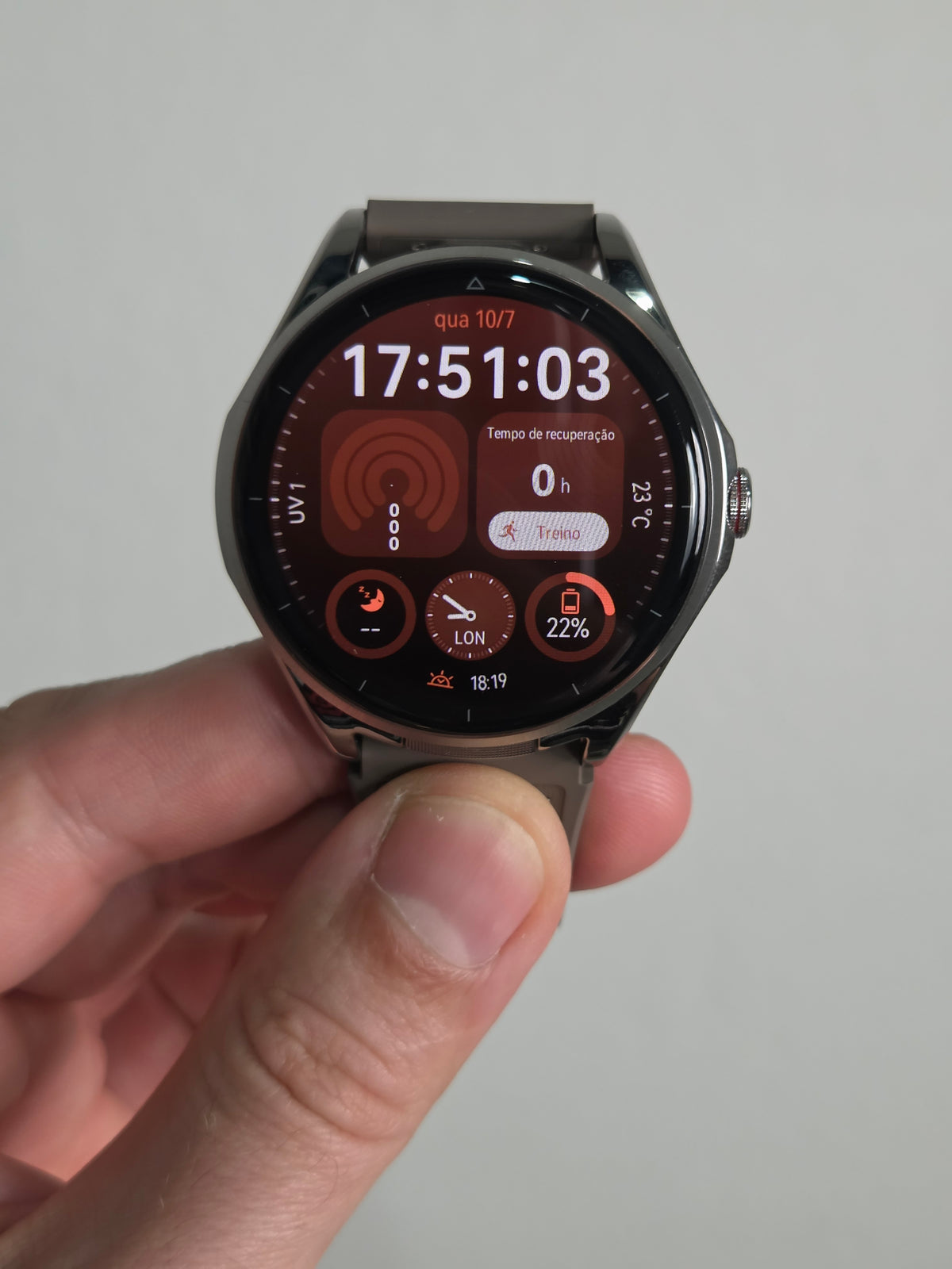 SMARTWATCH HUAWEI WATCH BUDS 2 COM FONE DE OUVIDO BLUETOOTH EMBUTIDO TITÂNIO