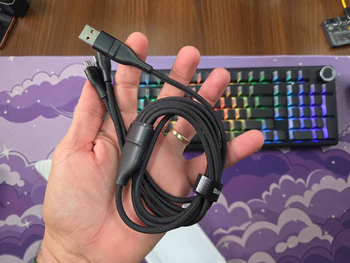 CABO BASEUS 3 EM 1 100W USB-A/USB-C LIGHTNING MICRO 1.2M