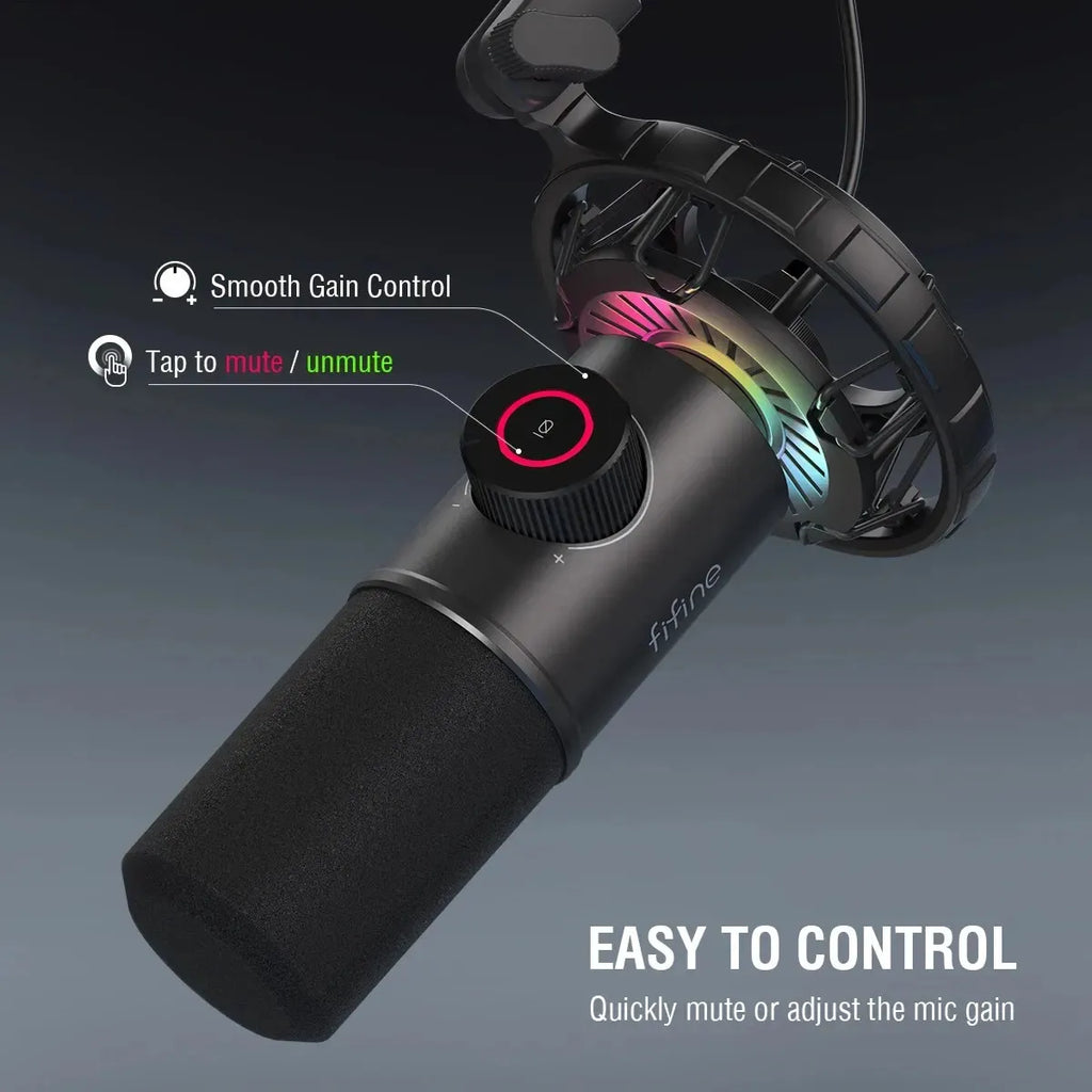 Microfone Condensador Fifine K658 RGB